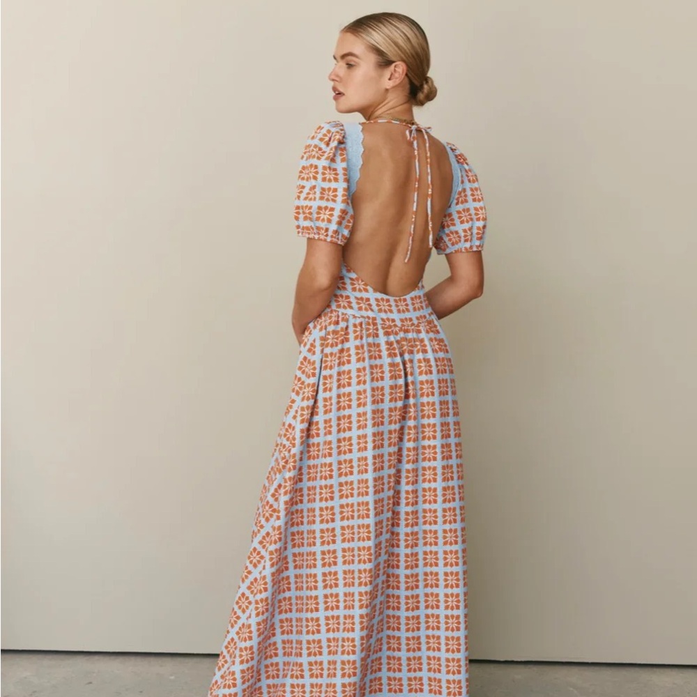 VRG GIRL Paradiso Maxi Dress Bañares Print Size 10 - Picture 3 of 5
